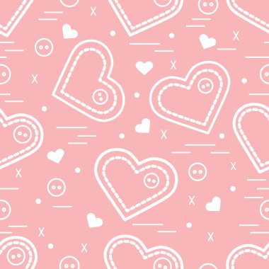 Şirin seamless modeli ile iğne durumlarda ve düğme. CA tebrik