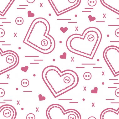 Şirin seamless modeli ile iğne durumlarda ve düğme. CA tebrik