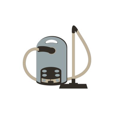 Renkli bir elektrikli süpürge stilize simgesi 