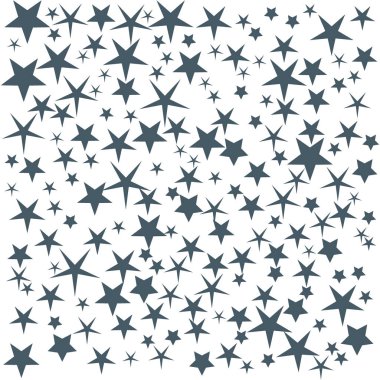 Farklı renkli yıldız ile şirin illüstrasyon 