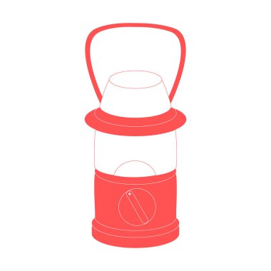 Renkli bir kamp ışık stilize simgesi 