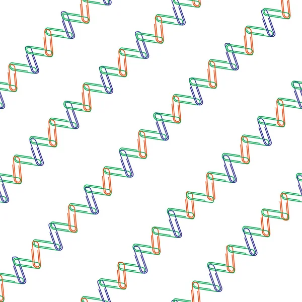 Imagen colorida: el patrón lindo con clips de papel — Vector de stock