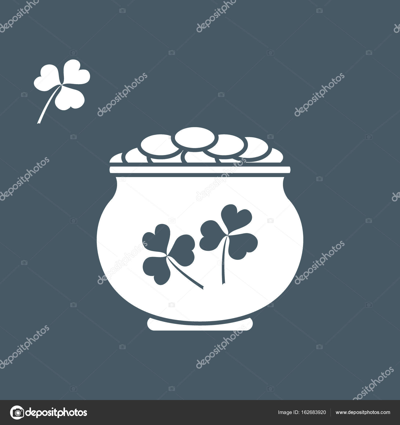 Cute vector illustration with pot with gold coins for St. Patric — Stock  Vector © aquamarine.painter.gmail.com #162683920