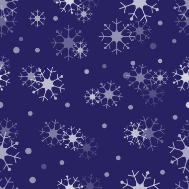 Kar taneleriyle kışın pürüzsüz deseni.