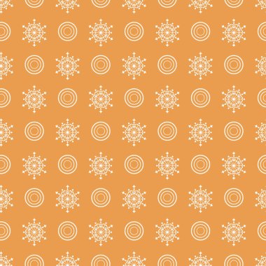 Kış kar taneleri ve daireler ile seamless modeli. 