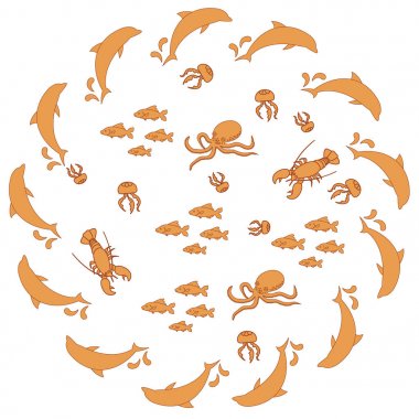 Denizlerin çeşitli nüfuslu ilginç resim ve