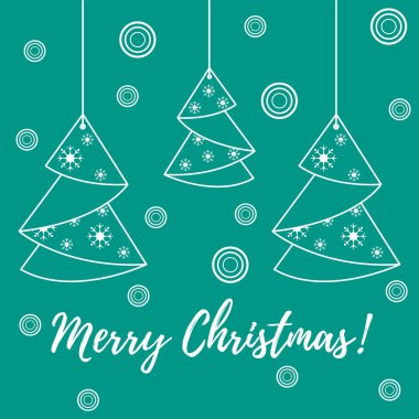 Noel ağacı origami katlanmış ve asılı vektör çizimi