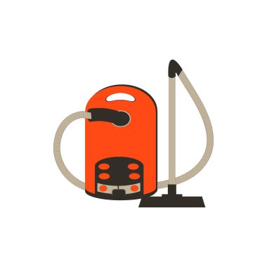 Renkli bir elektrikli süpürge stilize simgesi 