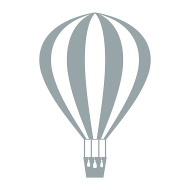 Renkli çizgili hava balonu stilize simgesi 