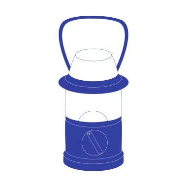 Renkli bir kamp ışık stilize simgesi 