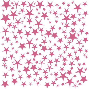 Farklı renkli yıldız ile şirin illüstrasyon 