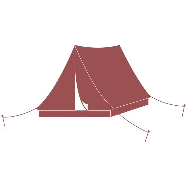 Stylizowana ikona namiot turystyczny kolorowe — Wektor stockowy