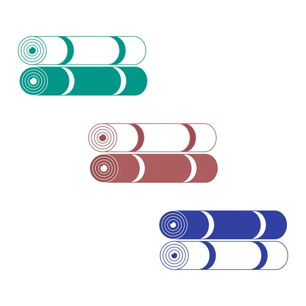Stylizované ikony barevné karimatku — Stockový vektor
