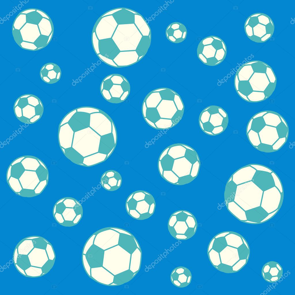 Nice picture of colorful football balls 