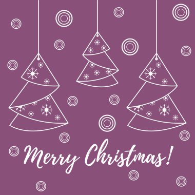 Noel ağacı origami katlanmış ve asılı vektör çizimi