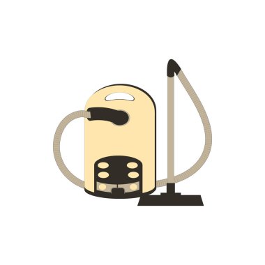 Renkli bir elektrikli süpürge stilize simgesi 