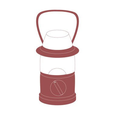 Renkli bir kamp ışık stilize simgesi 