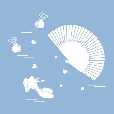 Spa ile dans kültürünün çeşitli semboller vektör çizim