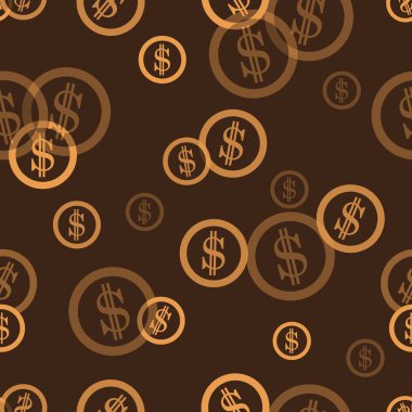 Dolar sikke ile Seamless modeli. İş ve Finans Tema.