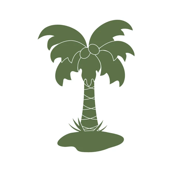 Cute vector icon of the palm tree. — Stock Vector