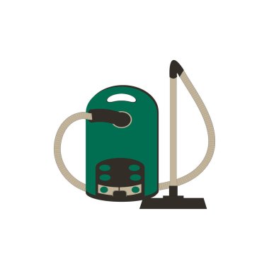 Renkli bir elektrikli süpürge stilize simgesi 