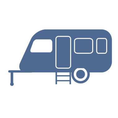 Renkli bir karavan stilize simgesi 