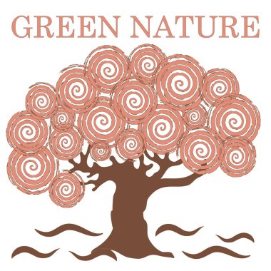 Yazıt yeşil doğa ile yaratıcı ağacının güzel resim 