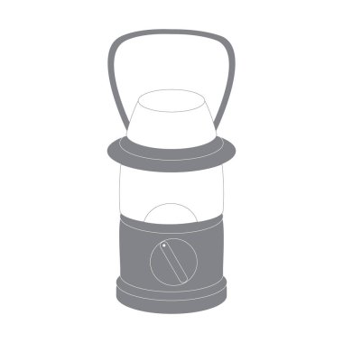 Renkli bir kamp ışık stilize simgesi 