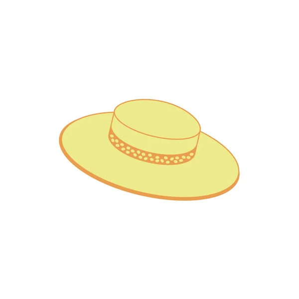 ファッション夏帽子で素敵な絵 — ストックベクタ