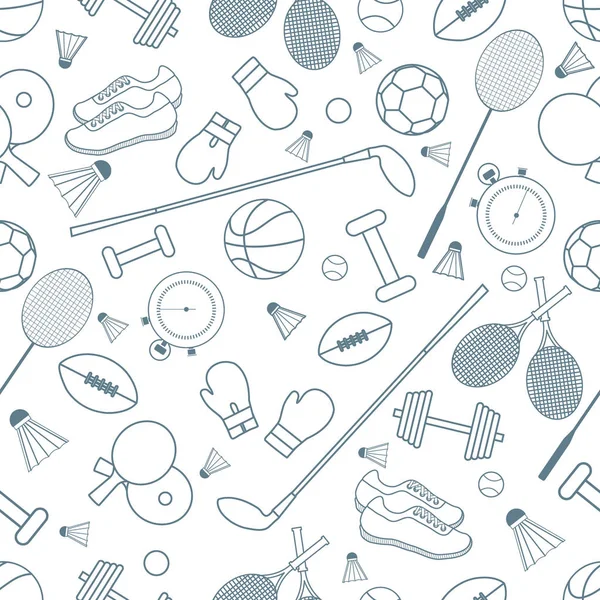 Spor konulu seamless modeli. Vektör çizim spor