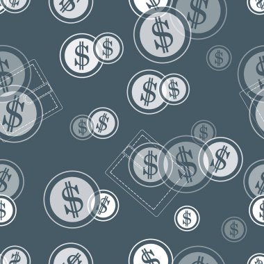 Çantalar ve Doları para ile Seamless modeli. İş ve fina