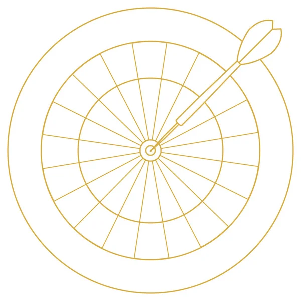 Hedef ve Dart okunu sevimli vektör çizimi. Spor