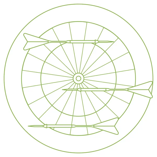 Niedlichen Vektor-Illustration von Ziel und Pfeile für die Darts. spo — Stockvektor