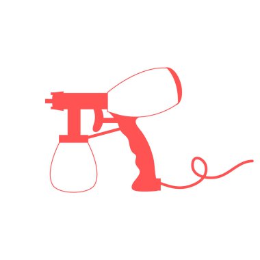 Renkli bir airbrush stilize simgesi 