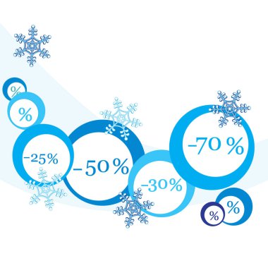 Pazarlar ve dükkanlar için çeşitli indirimler vektör çizim.