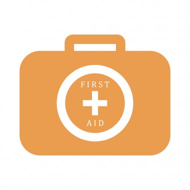 Renkli İlkyardım çantası stilize simgesi 