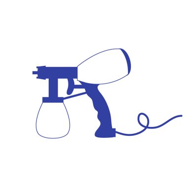 Renkli bir airbrush stilize simgesi 