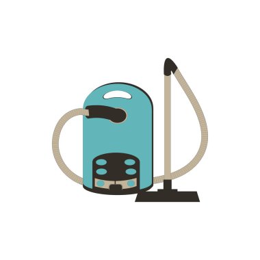 Renkli bir elektrikli süpürge stilize simgesi 