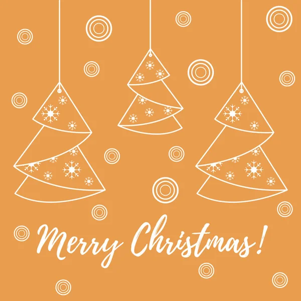 Noel ağacı origami katlanmış ve asılı vektör çizimi