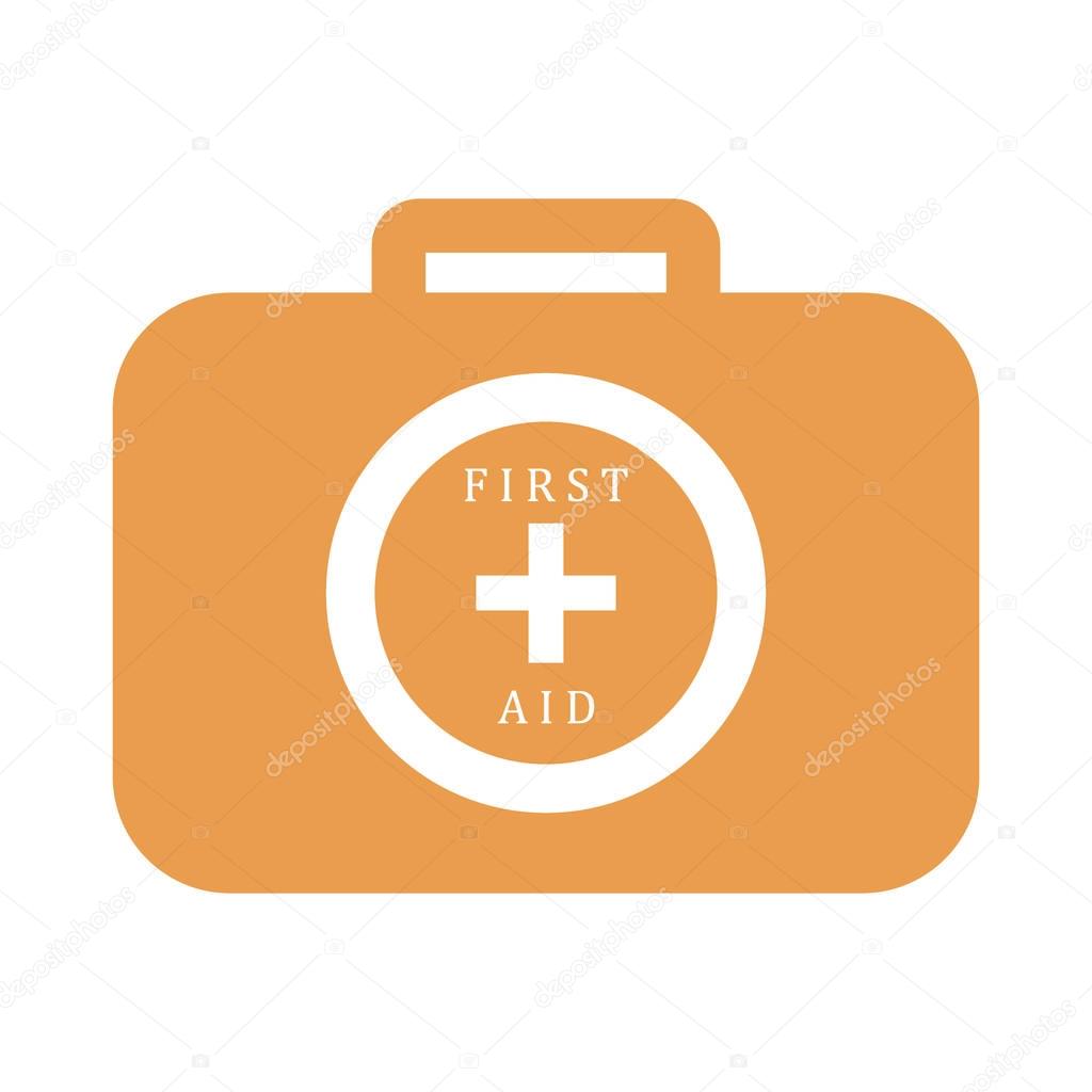 Stylized icon of a colored first aid kit 