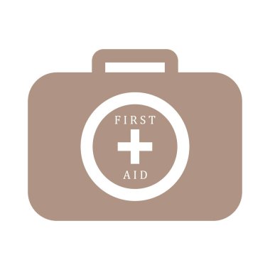 Renkli İlkyardım çantası stilize simgesi 