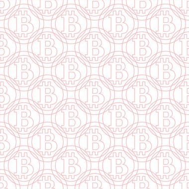 Renkli bitcoins geometrik desen 