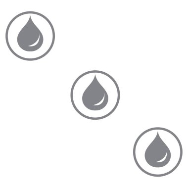 Üç renkli damla yakıt çevrelerde stilize simgesi 