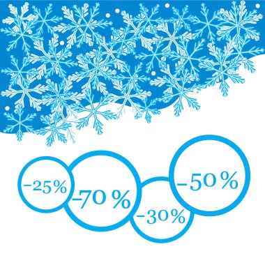 Pazarlar ve dükkanlar için çeşitli indirimler vektör çizim.