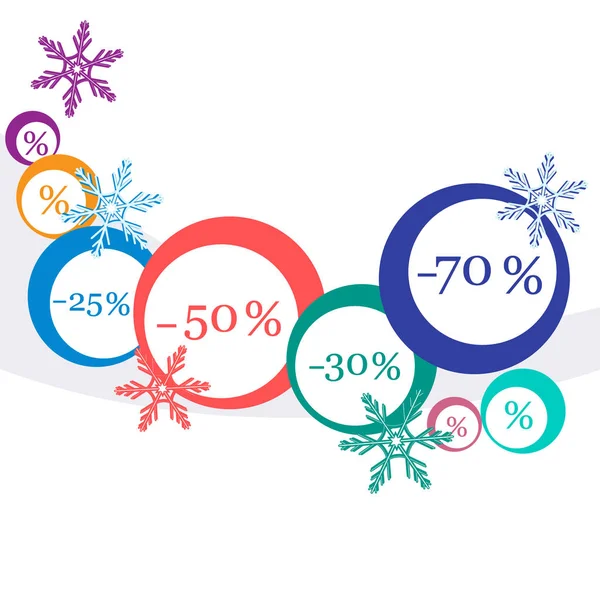 Pazarlar ve dükkanlar için çeşitli indirimler vektör çizim.