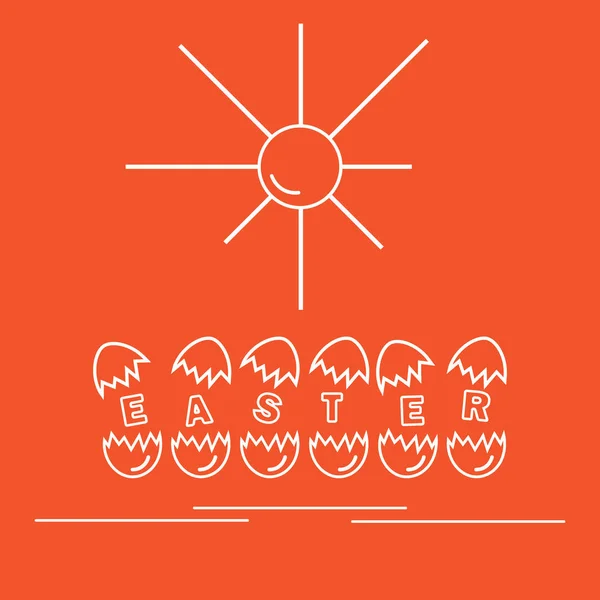 Niedliche Vektorillustration mit Symbolen für Ostern. — Stockvektor