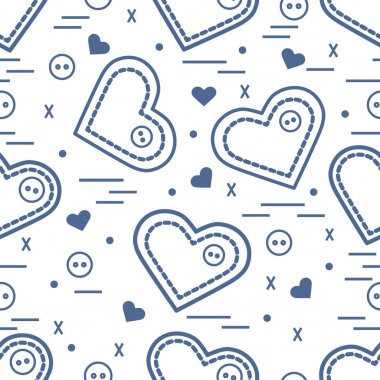 Şirin seamless modeli ile iğne durumlarda ve düğme. CA tebrik