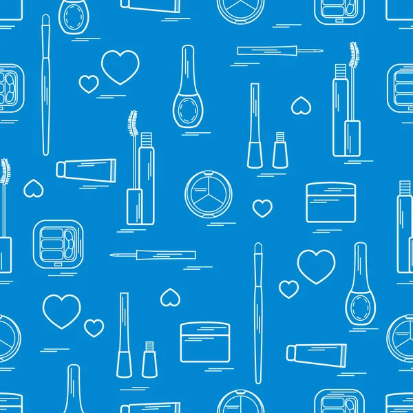 Dekoratif kozmetik ve ca çeşitli unsurların şirin desen