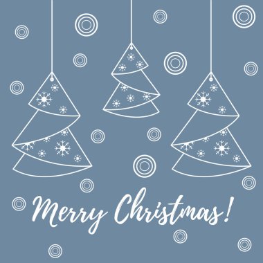 Noel ağacı origami katlanmış ve asılı vektör çizimi