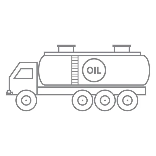 Stilizált ikon az olajszállító tartályhajó-és tüzelőanyag-tartály — Stock Vector